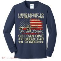 Funny I Can Give Joe BidenS Dad A Condom Kids Long Sleeve Shirt thumb 0