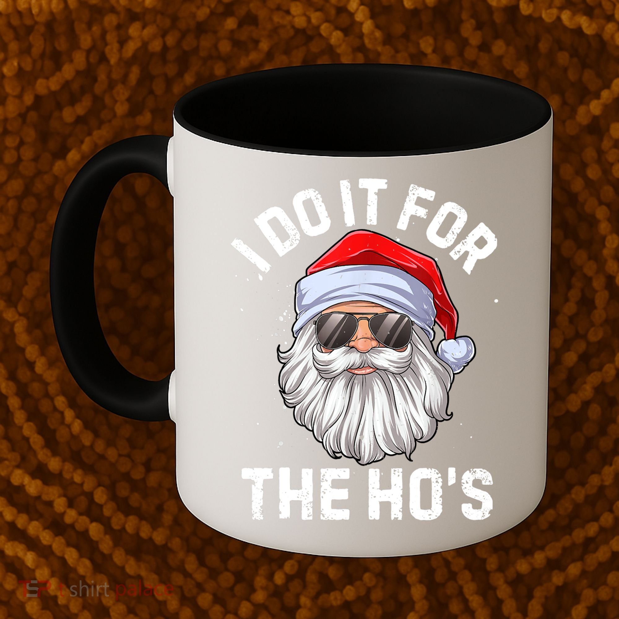 Funny Inappropriate Christmas Santa I Do It For The Hos Cute Gift Coffee Mug