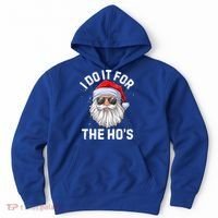 Funny Inappropriate Christmas Santa I Do It For The Hos Cute Gift Hoodie thumb 0