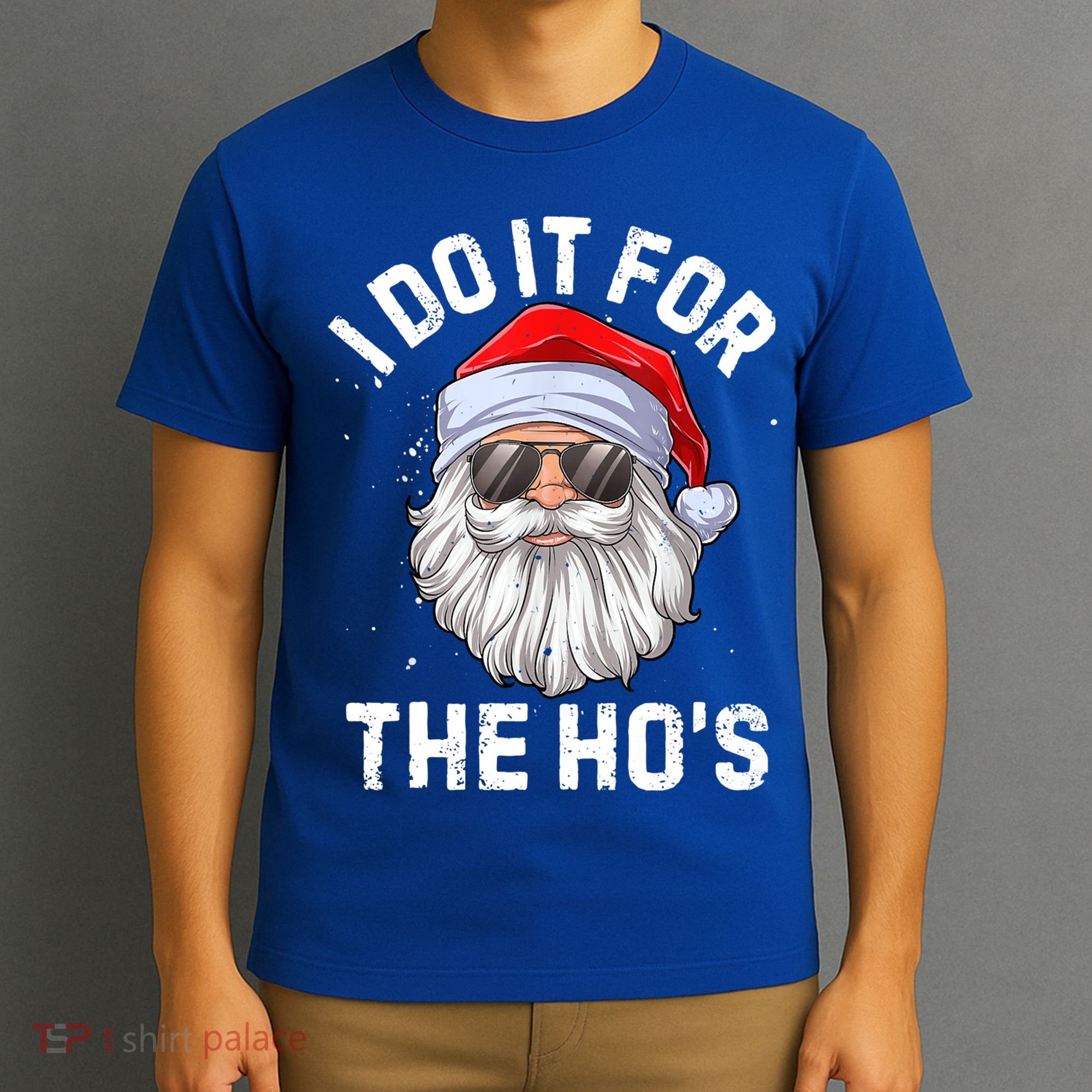 Funny Inappropriate Christmas Santa I Do It For The Hos Cute Gift T-Shirt