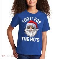 Funny Inappropriate Christmas Santa I Do It For The Hos Cute Gift Kids T-Shirt thumb 2