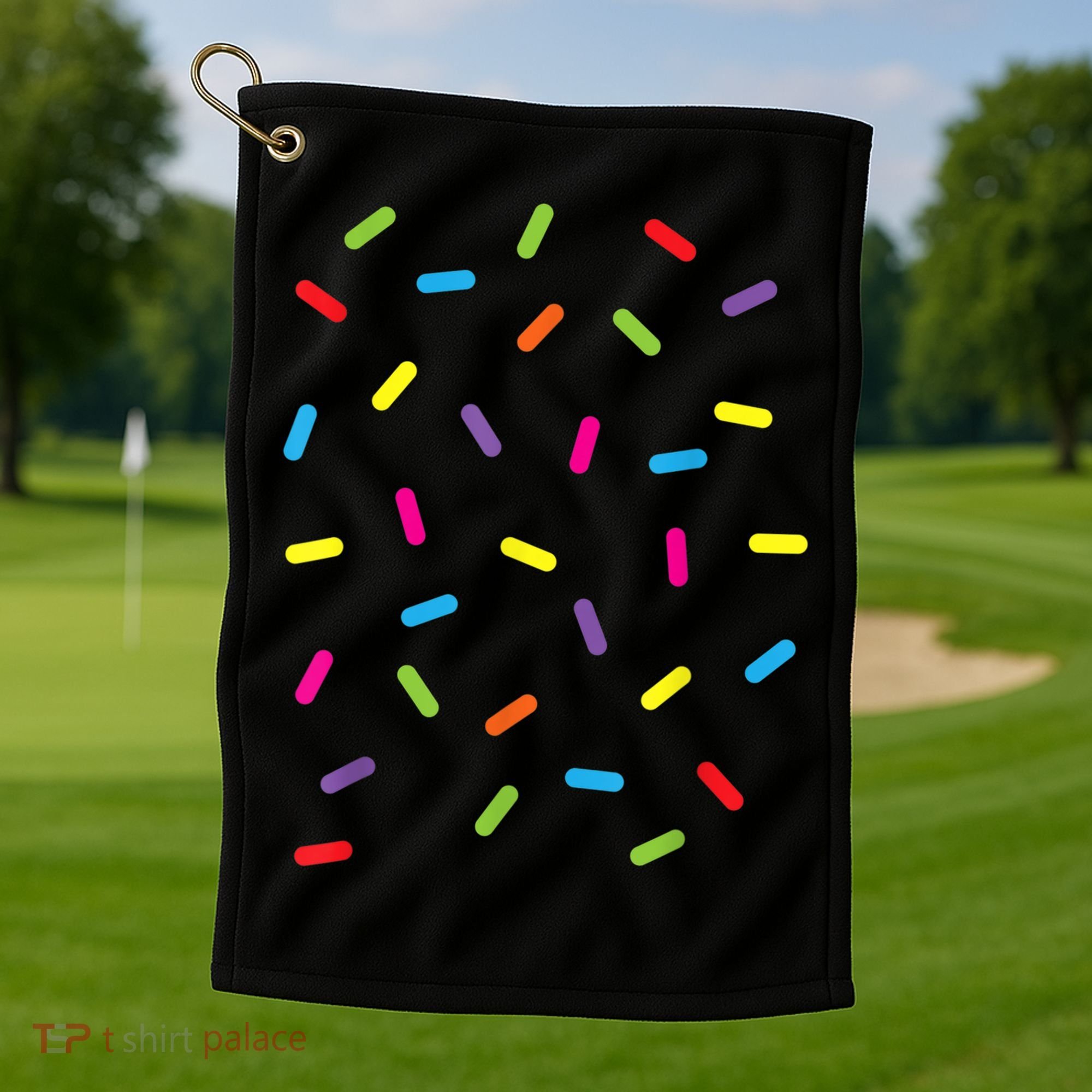 Funny Ice Cream Sprinkles Gift Halloween Costume Easy Gift Golf Towel
