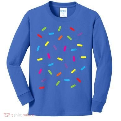 Funny Ice Cream Sprinkles Gift Halloween Costume Easy Gift Kids Long Sleeve Shirt