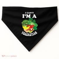 Funny I Cant Im A Vegetarian Sayings Vegetable Graphic USA-Made Doggie Bandana thumb 0