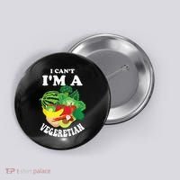 Funny I Cant Im A Vegetarian Sayings Vegetable Graphic Button thumb 0