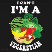 Funny I Cant Im A Vegetarian Sayings Vegetable Graphic Women's Hoodie thumb 2