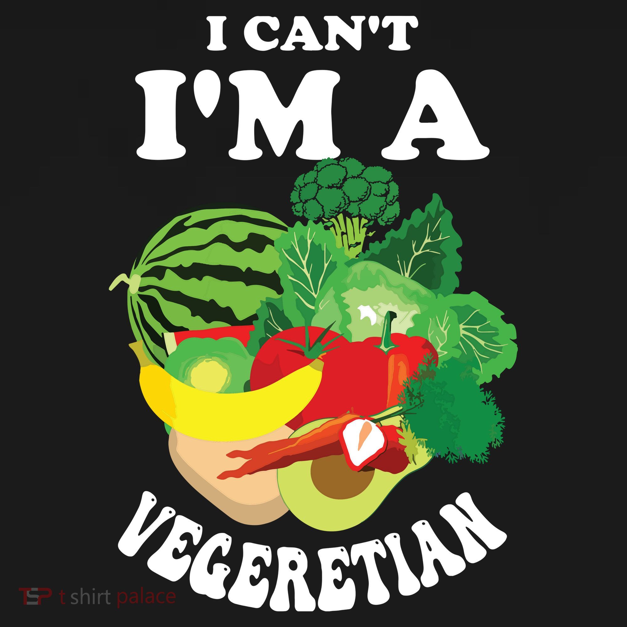 Funny I Cant Im A Vegetarian Sayings Vegetable Graphic Women's Tank Top