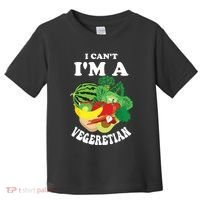 Funny I Cant Im A Vegetarian Sayings Vegetable Graphic Toddler T-Shirt thumb 0