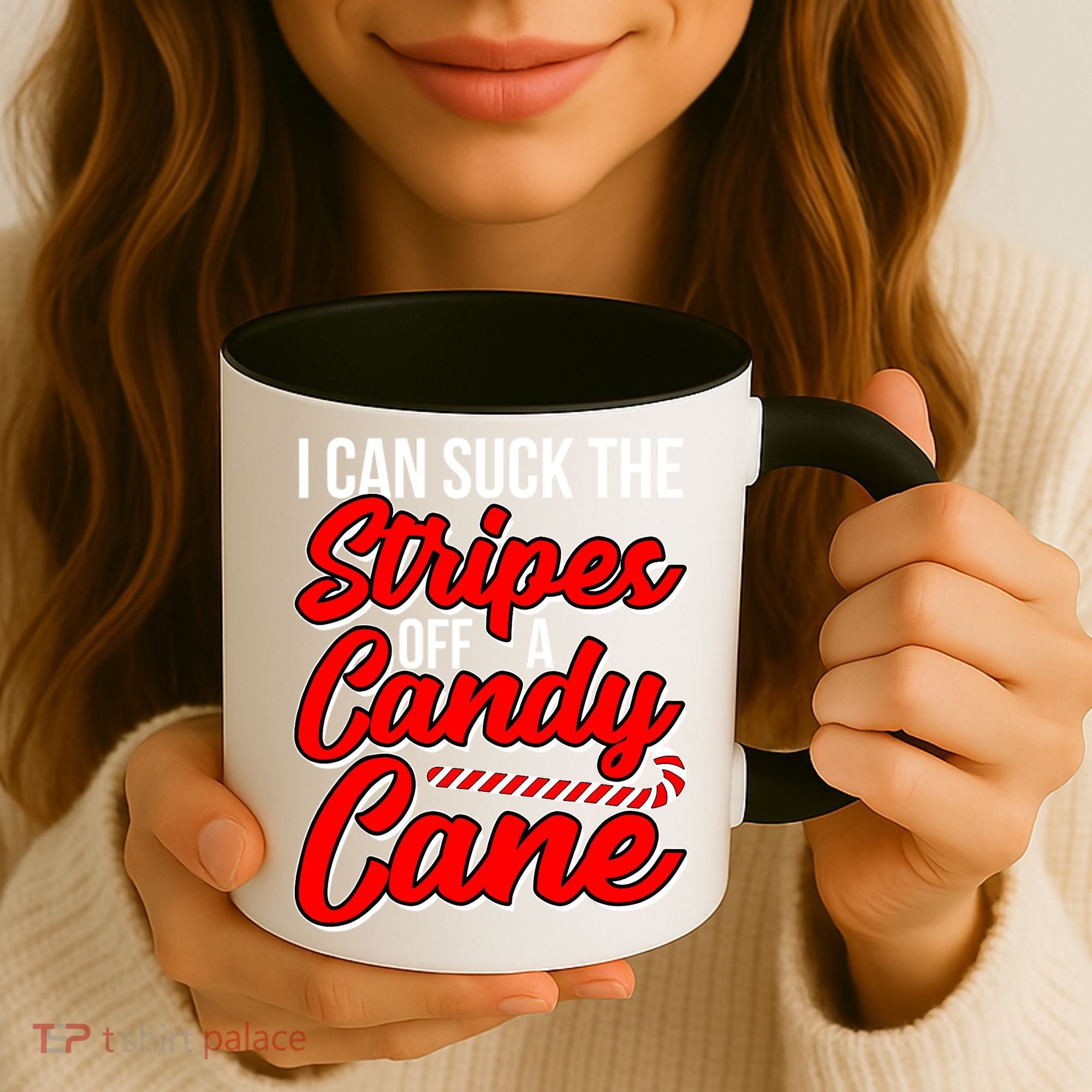 Funny I Can Suck The Stripes Off A Candy Cane Naughty Xmas Gift Coffee Mug