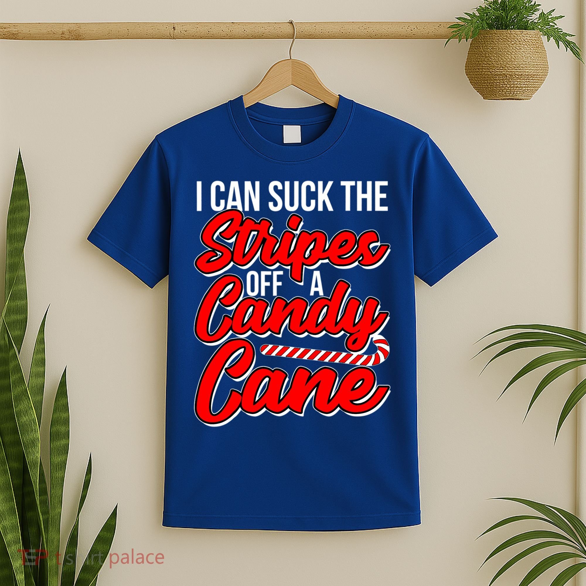 Funny I Can Suck The Stripes Off A Candy Cane Naughty Xmas Gift T-Shirt