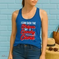 Funny I Can Suck The Stripes Off A Candy Cane Naughty Xmas Gift Women's Tank Top thumb 2