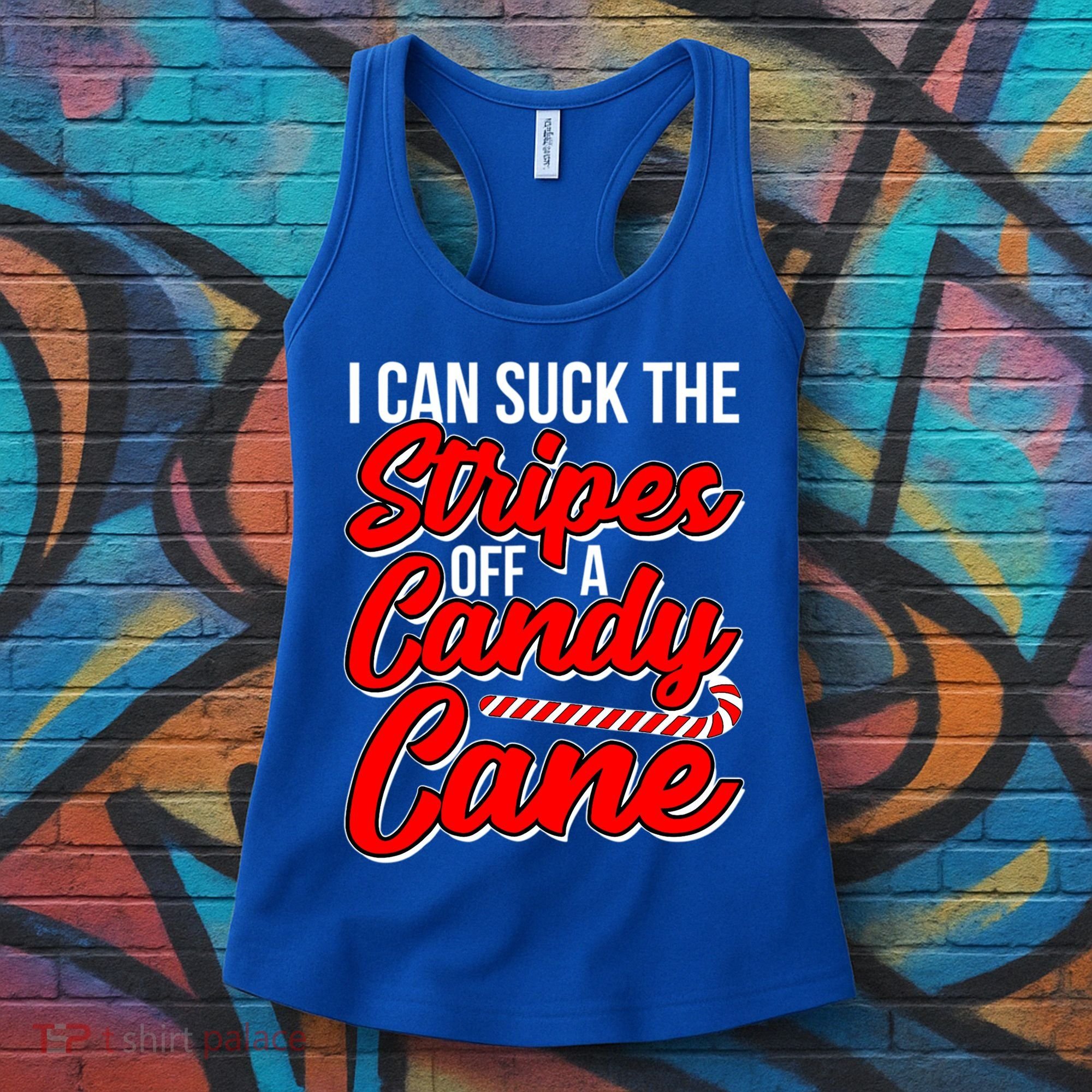 Funny I Can Suck The Stripes Off A Candy Cane Naughty Xmas Gift Women's Tank Top