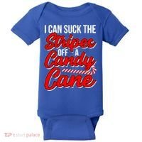 Funny I Can Suck The Stripes Off A Candy Cane Naughty Xmas Gift Baby Bodysuit thumb 0