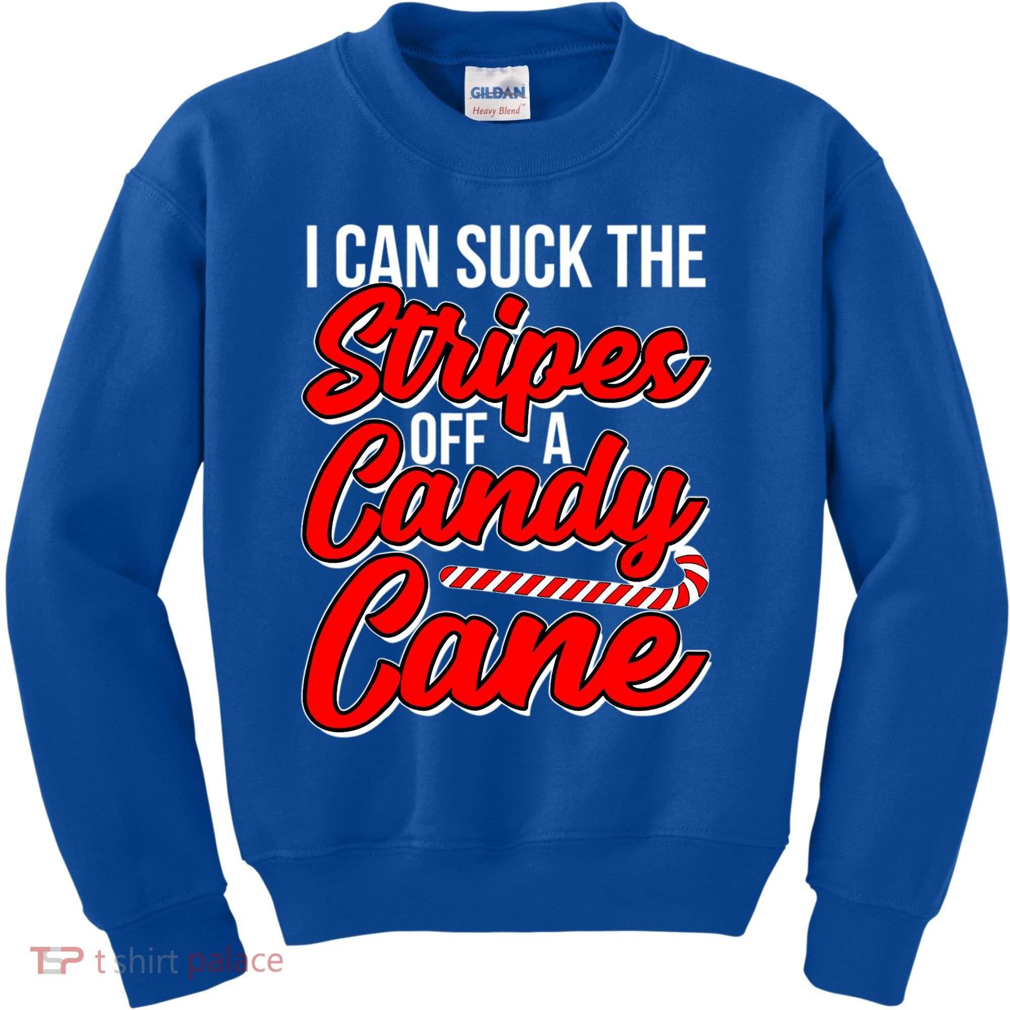 Funny I Can Suck The Stripes Off A Candy Cane Naughty Xmas Gift Kids Sweatshirt