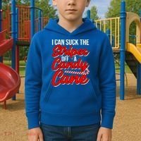 Funny I Can Suck The Stripes Off A Candy Cane Naughty Xmas Gift Kids Hoodie thumb 2