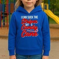 Funny I Can Suck The Stripes Off A Candy Cane Naughty Xmas Gift Kids Hoodie thumb 3