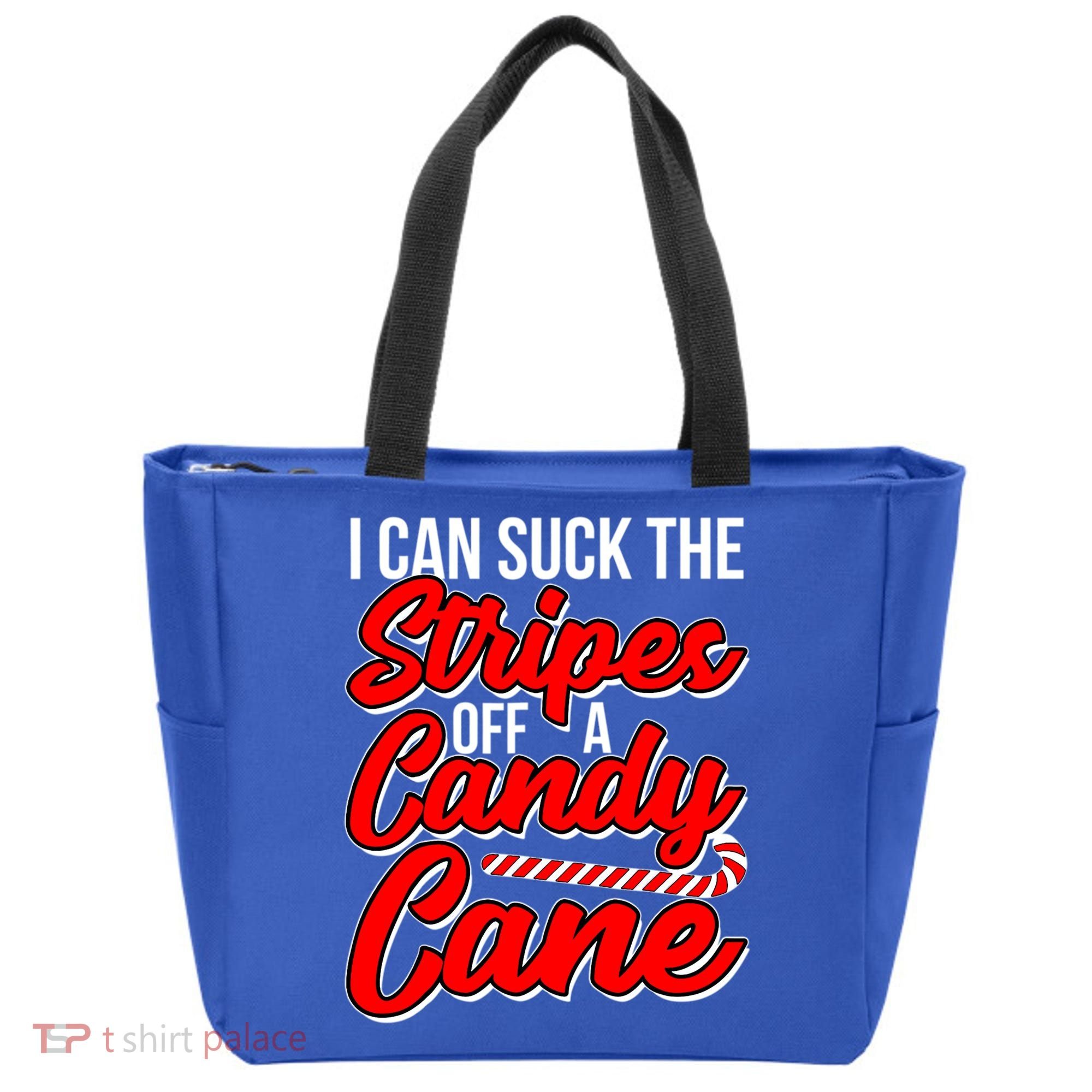Funny I Can Suck The Stripes Off A Candy Cane Naughty Xmas Gift Tote Bag