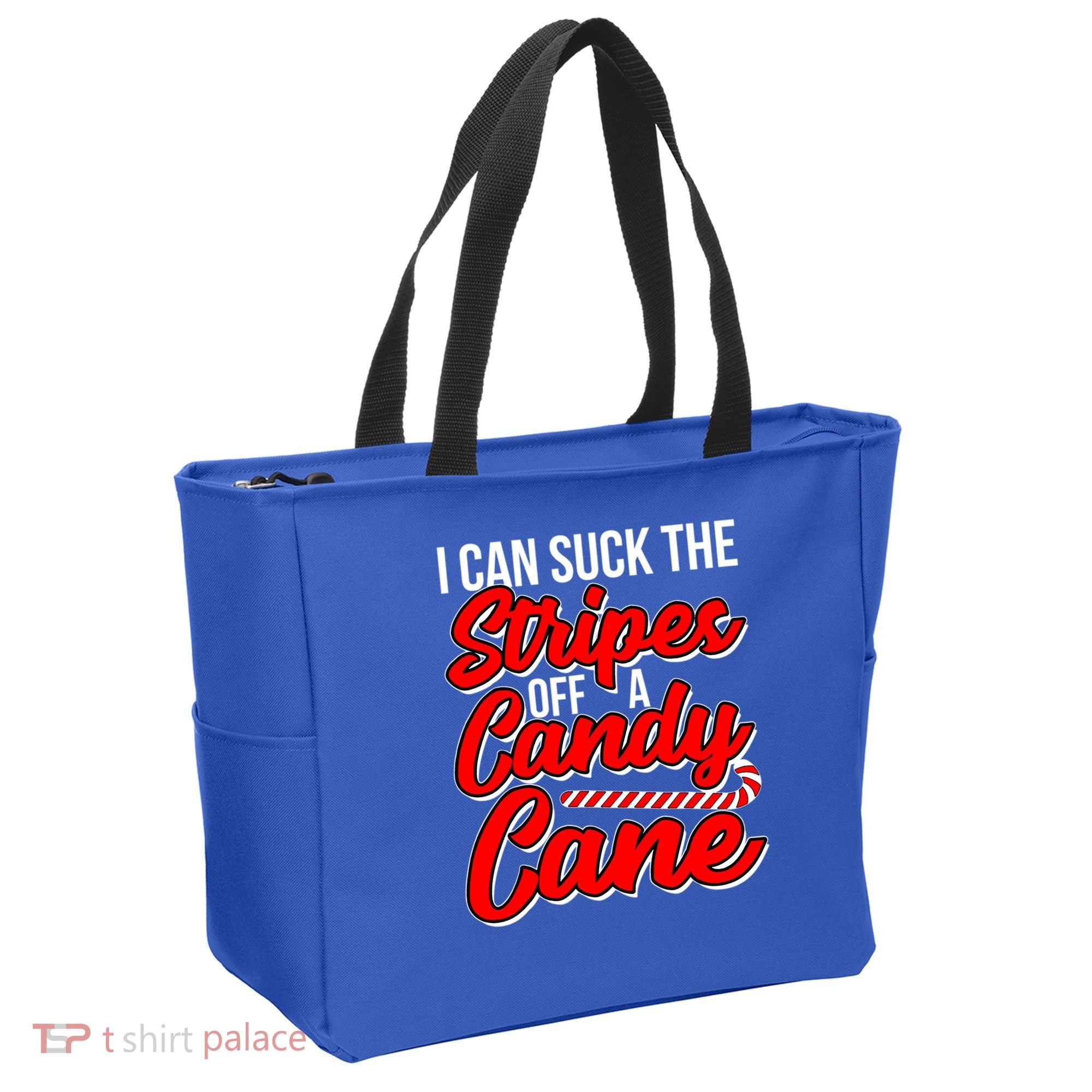 Funny I Can Suck The Stripes Off A Candy Cane Naughty Xmas Gift Tote Bag