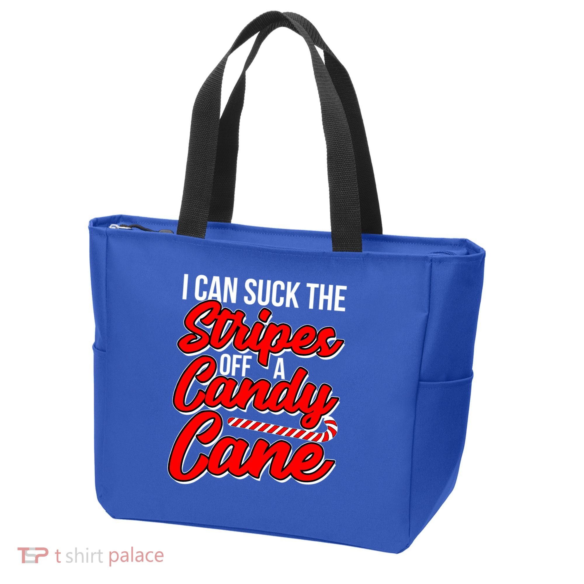 Funny I Can Suck The Stripes Off A Candy Cane Naughty Xmas Gift Tote Bag