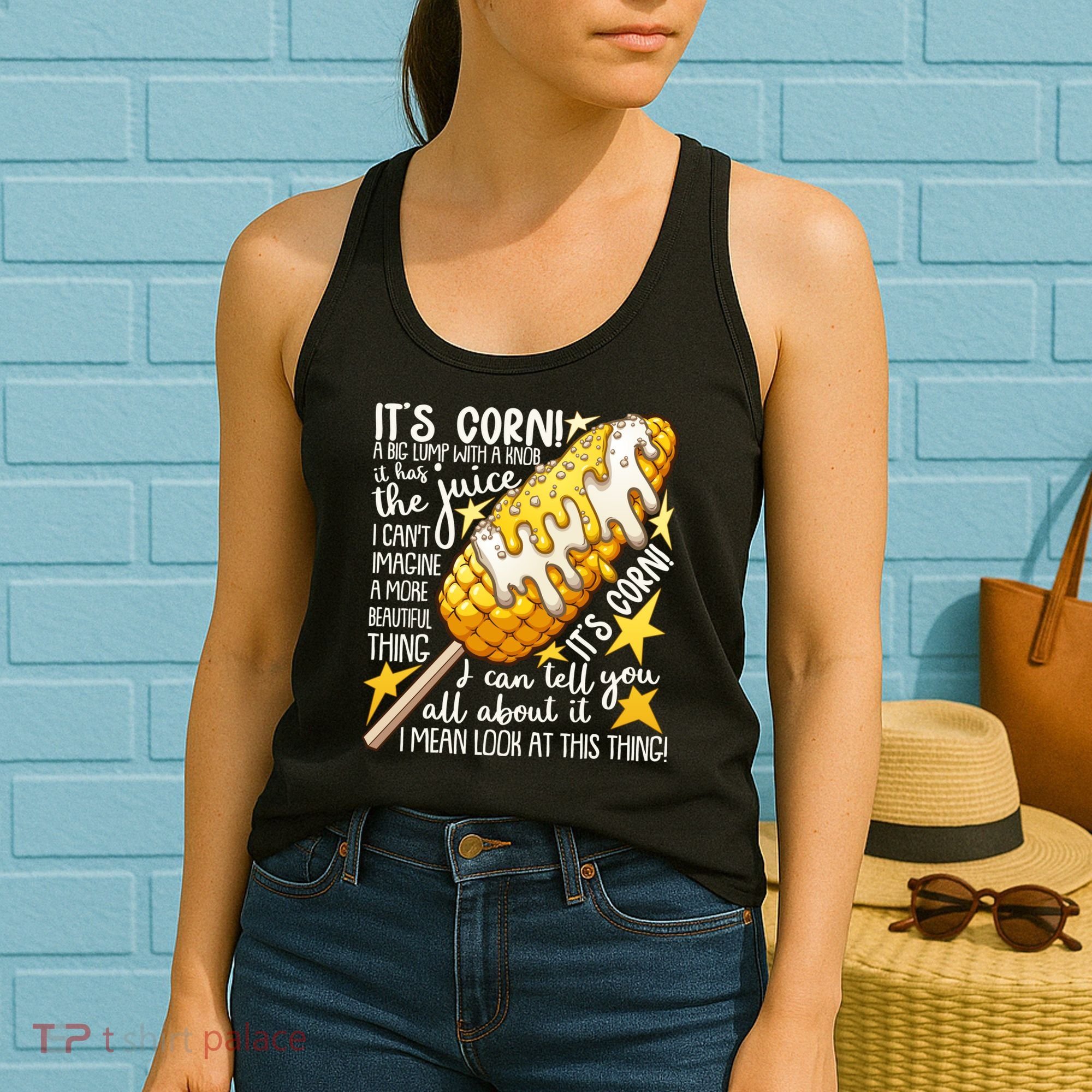Funny It's Corn A Big Lump With A Knob Meme Women's Tank Top