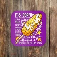 Funny It's Corn A Big Lump With A Knob Meme Coaster thumb 0