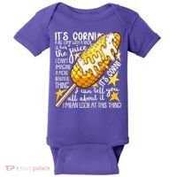 Funny It's Corn A Big Lump With A Knob Meme Baby Bodysuit thumb 0
