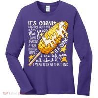 Funny It's Corn A Big Lump With A Knob Meme Women's Long Sleeve Shirt thumb 0