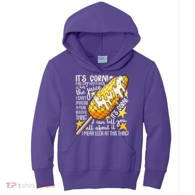 Funny It's Corn A Big Lump With A Knob Meme Kids Hoodie