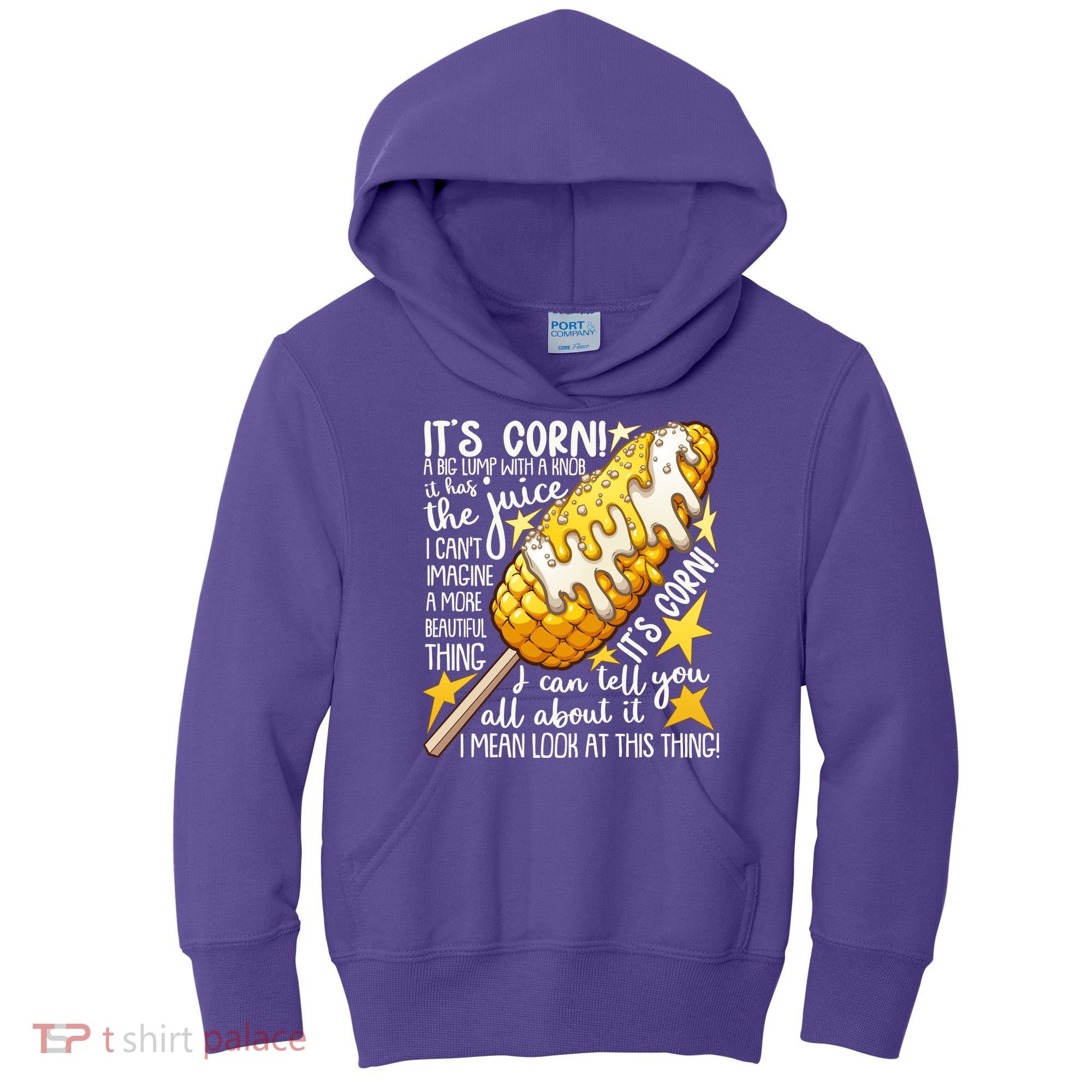 Funny It's Corn A Big Lump With A Knob Meme Kids Hoodie