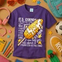 Funny It's Corn A Big Lump With A Knob Meme Kids T-Shirt thumb 3