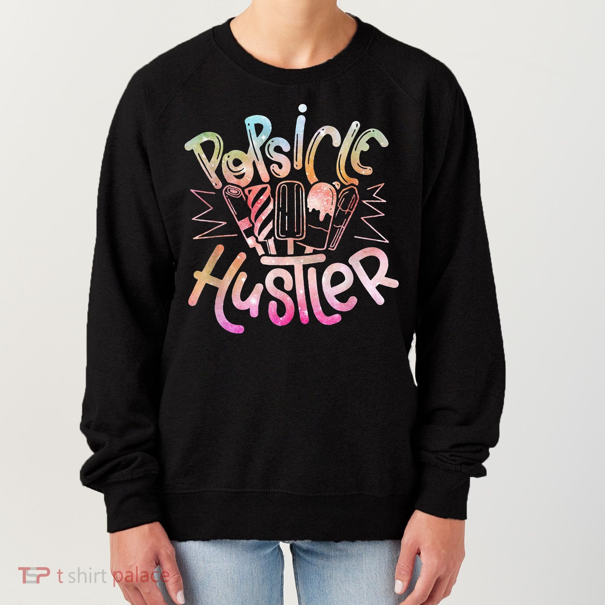 Funny Ice Cream Retro Popsicle Hustler Women's Sweatshirt