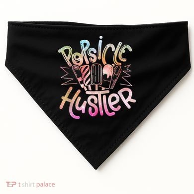 Funny Ice Cream Retro Popsicle Hustler USA-Made Doggie Bandana