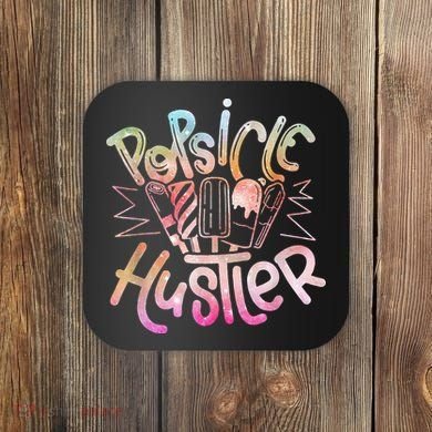 Funny Ice Cream Retro Popsicle Hustler Coaster