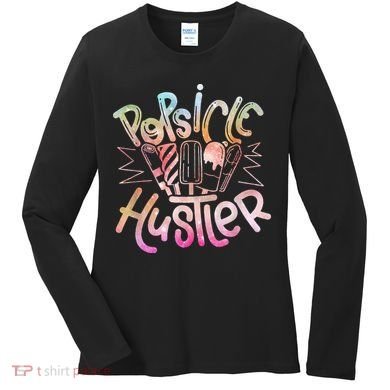 Funny Ice Cream Retro Popsicle Hustler Women's Long Sleeve Shirt