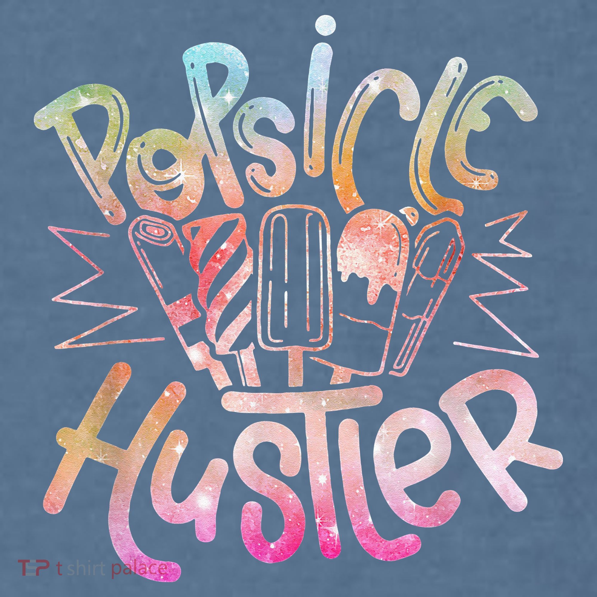 Funny Ice Cream Retro Popsicle Hustler Garment-Dyed Sweatshirt
