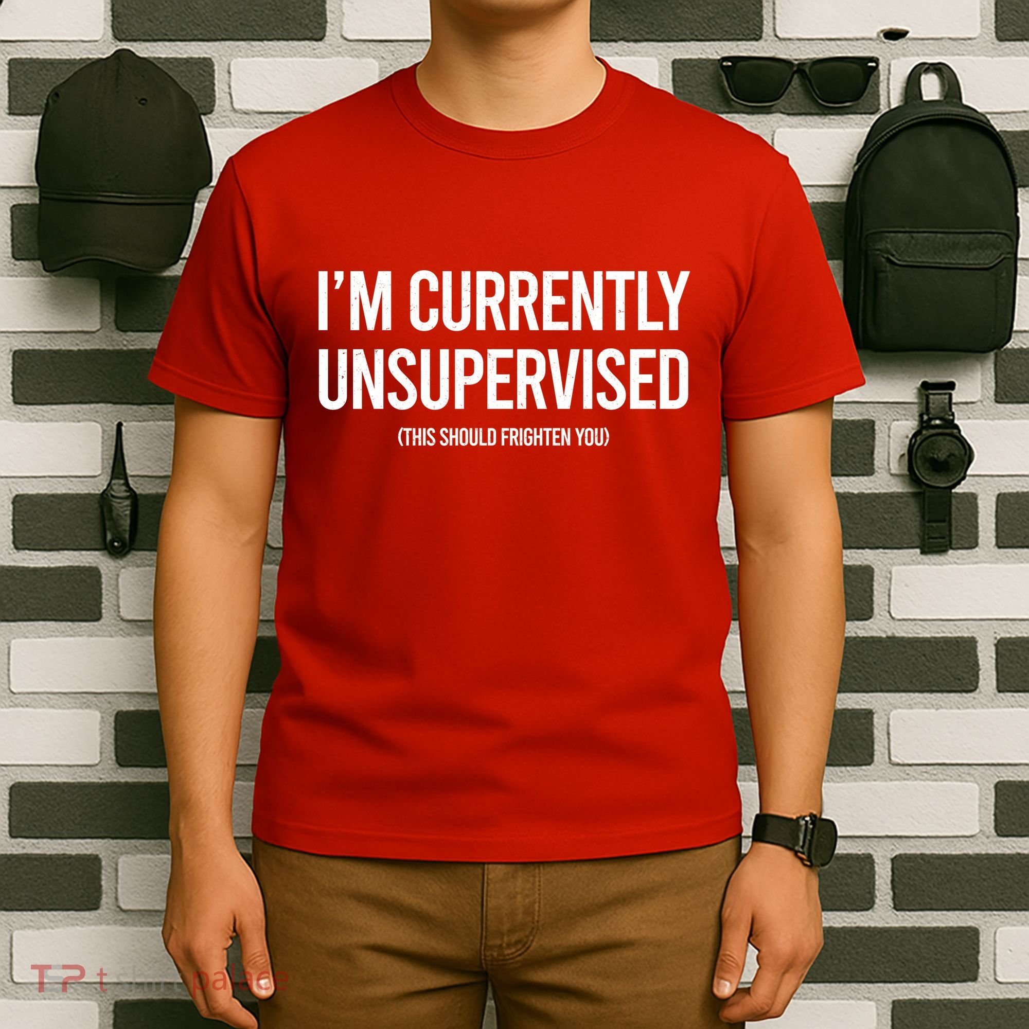Funny Im Currently Unsupervised This Should Frighten You T-Shirt