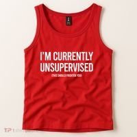 Funny Im Currently Unsupervised This Should Frighten You Tank Top thumb 2