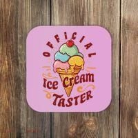 Funny Ice Cream Taster Adult Coaster thumb 0
