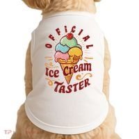 Funny Ice Cream Taster Adult Doggie Tank thumb 0