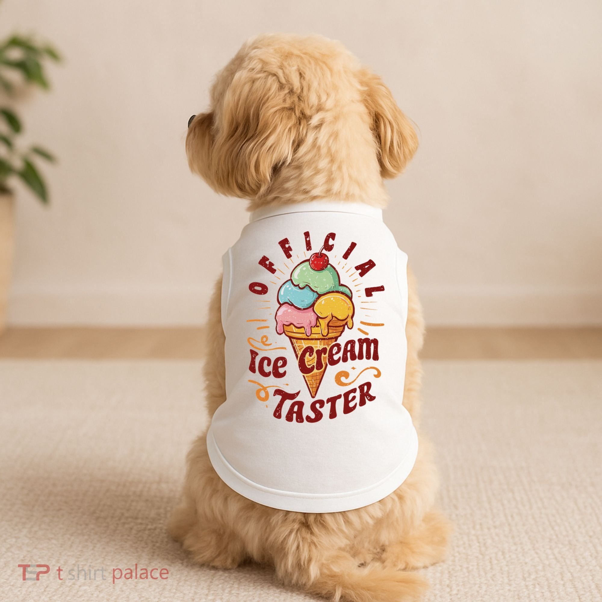 Funny Ice Cream Taster Adult Doggie Tank