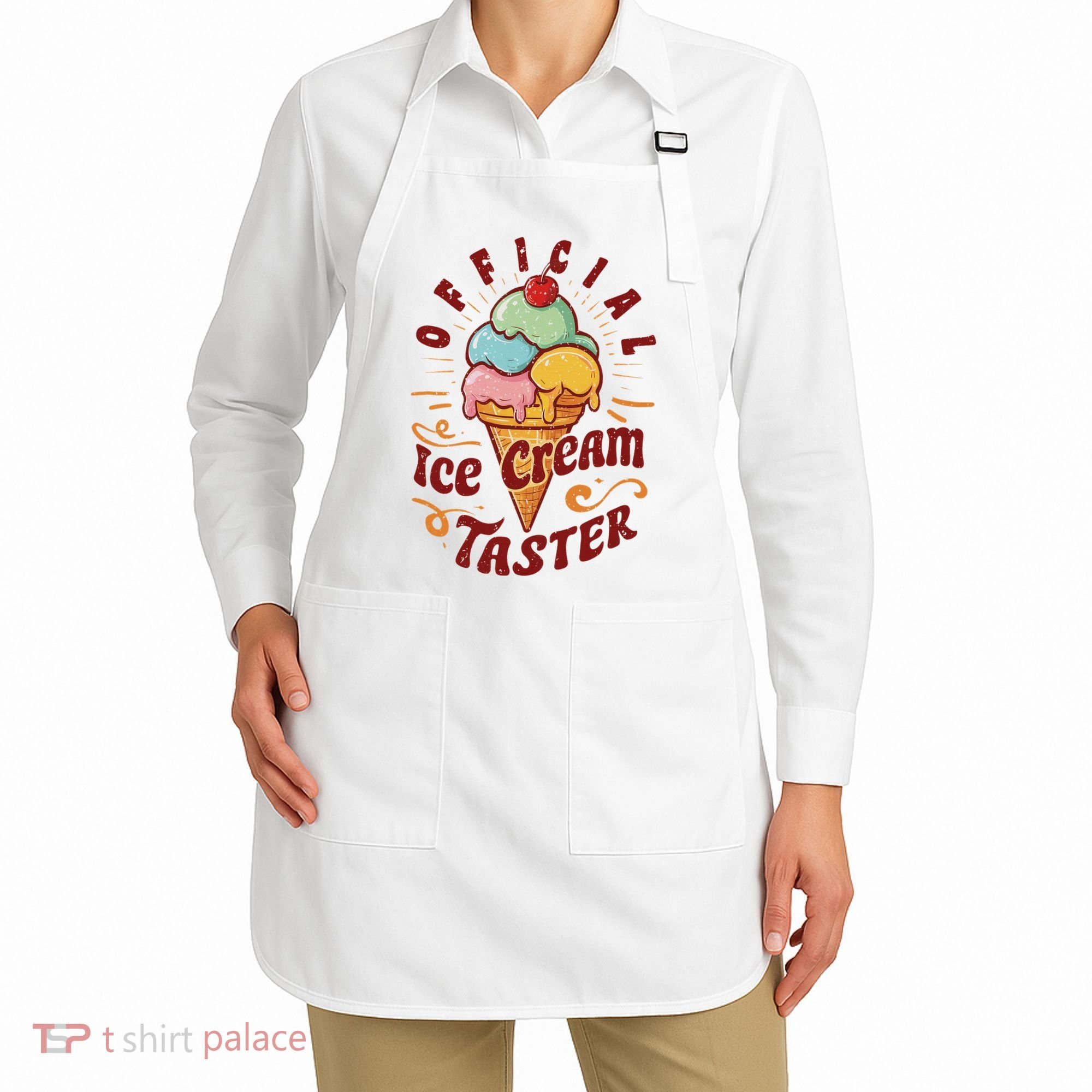 Funny Ice Cream Taster Adult Apron