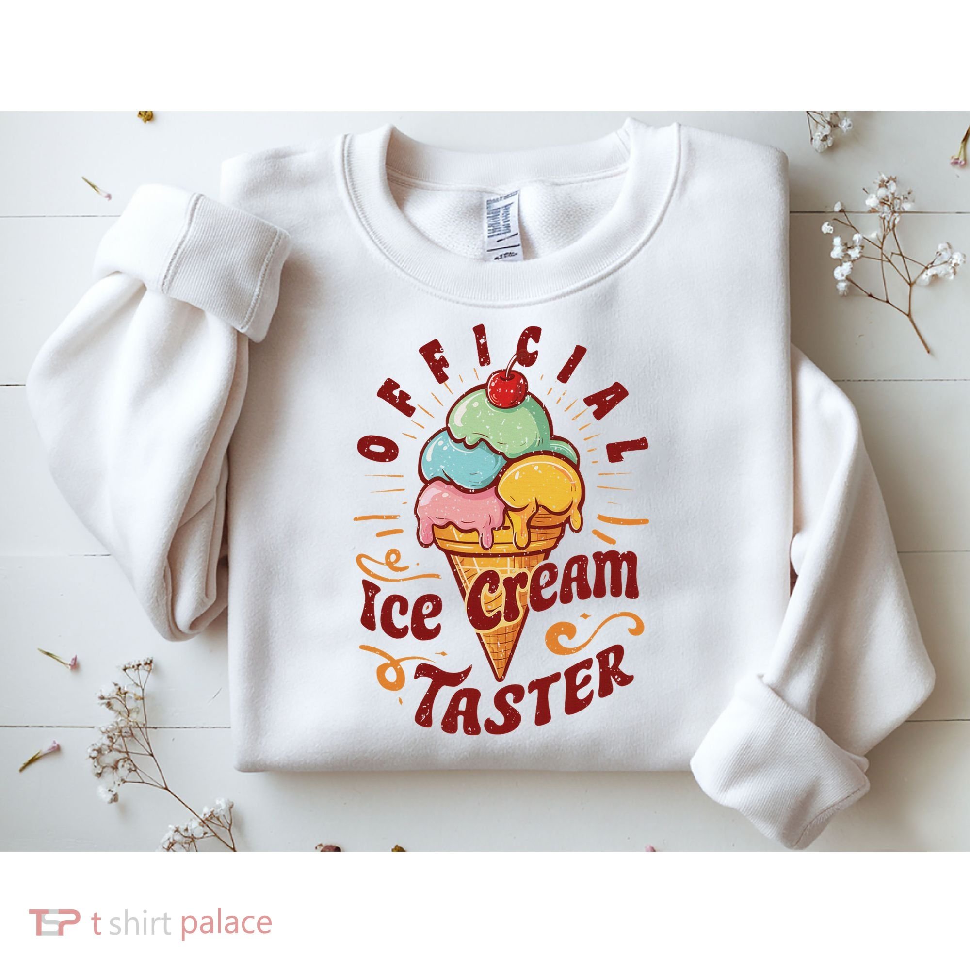 Funny Ice Cream Taster Adult Sweatshirt