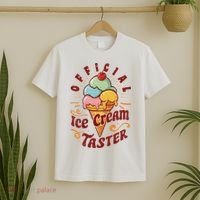 Funny Ice Cream Taster Adult T-Shirt thumb 2