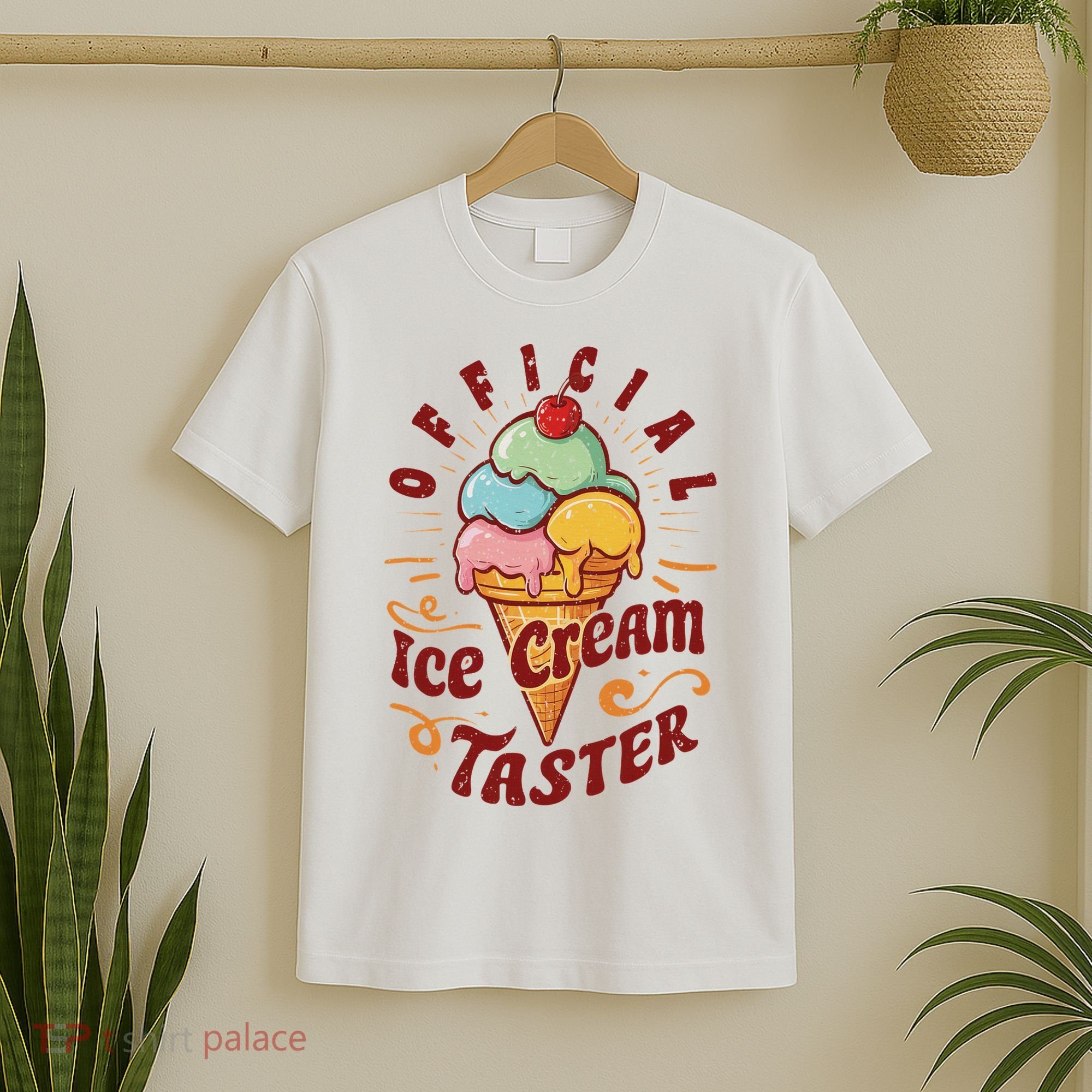 Funny Ice Cream Taster Adult T-Shirt