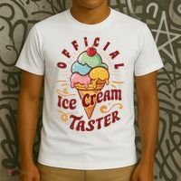 Funny Ice Cream Taster Adult T-Shirt thumb 3