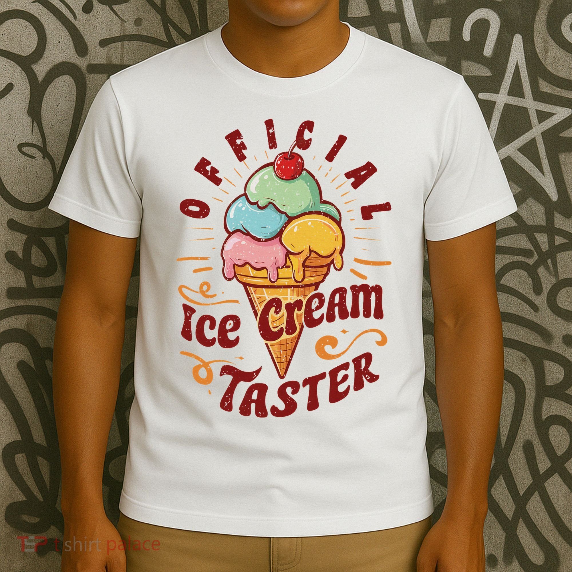 Funny Ice Cream Taster Adult T-Shirt
