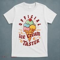 Funny Ice Cream Taster Adult T-Shirt thumb 5