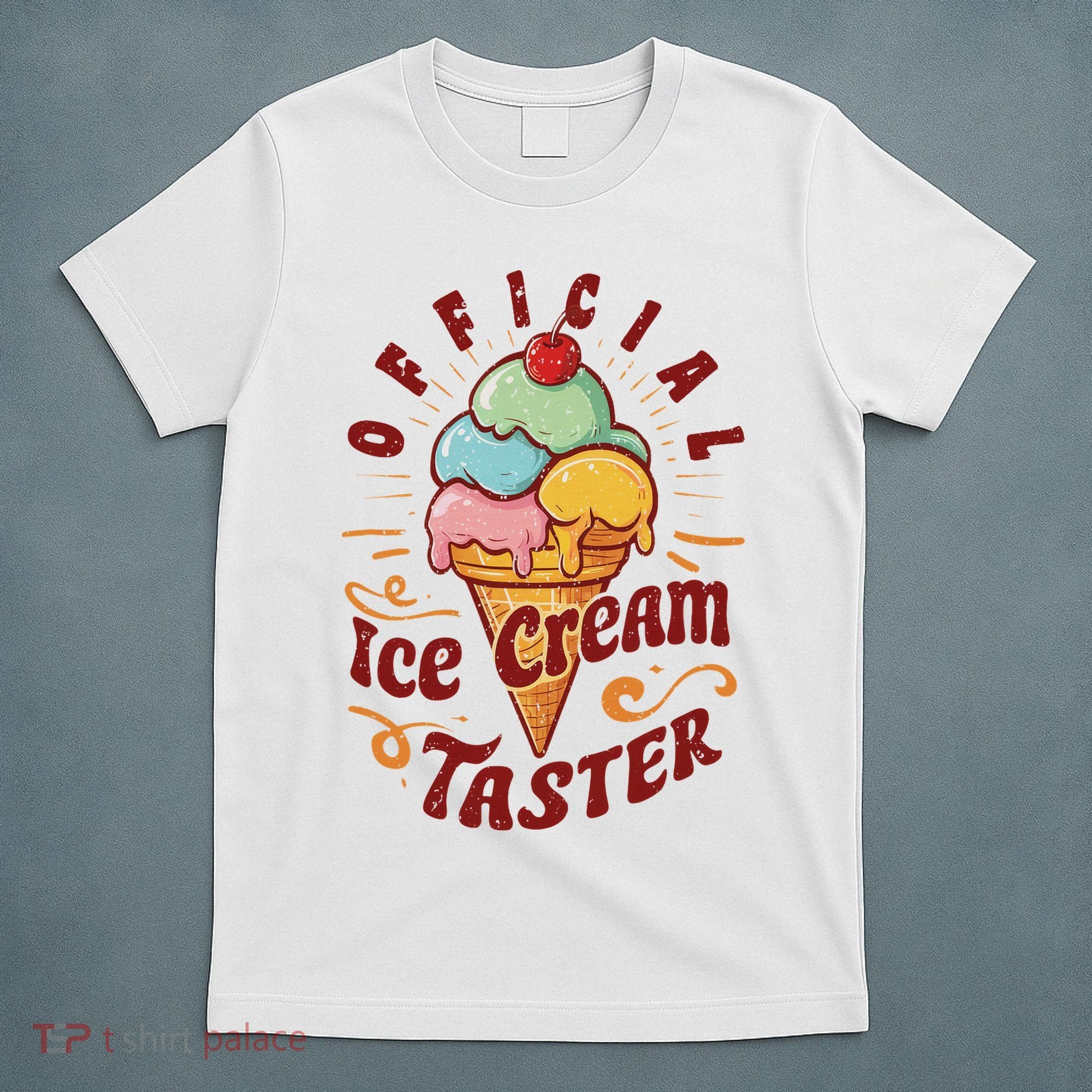 Funny Ice Cream Taster Adult T-Shirt