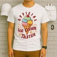 Funny Ice Cream Taster Adult T-Shirt thumb 6
