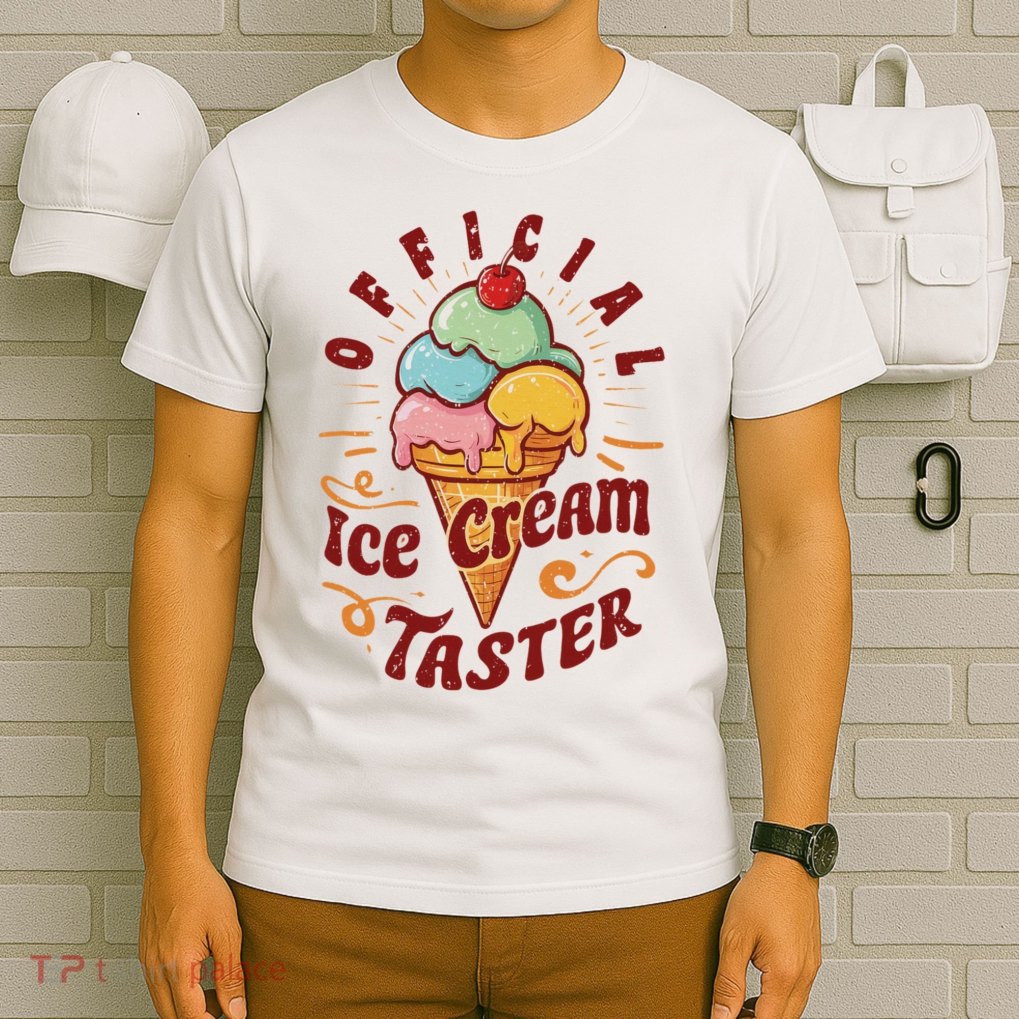Funny Ice Cream Taster Adult T-Shirt